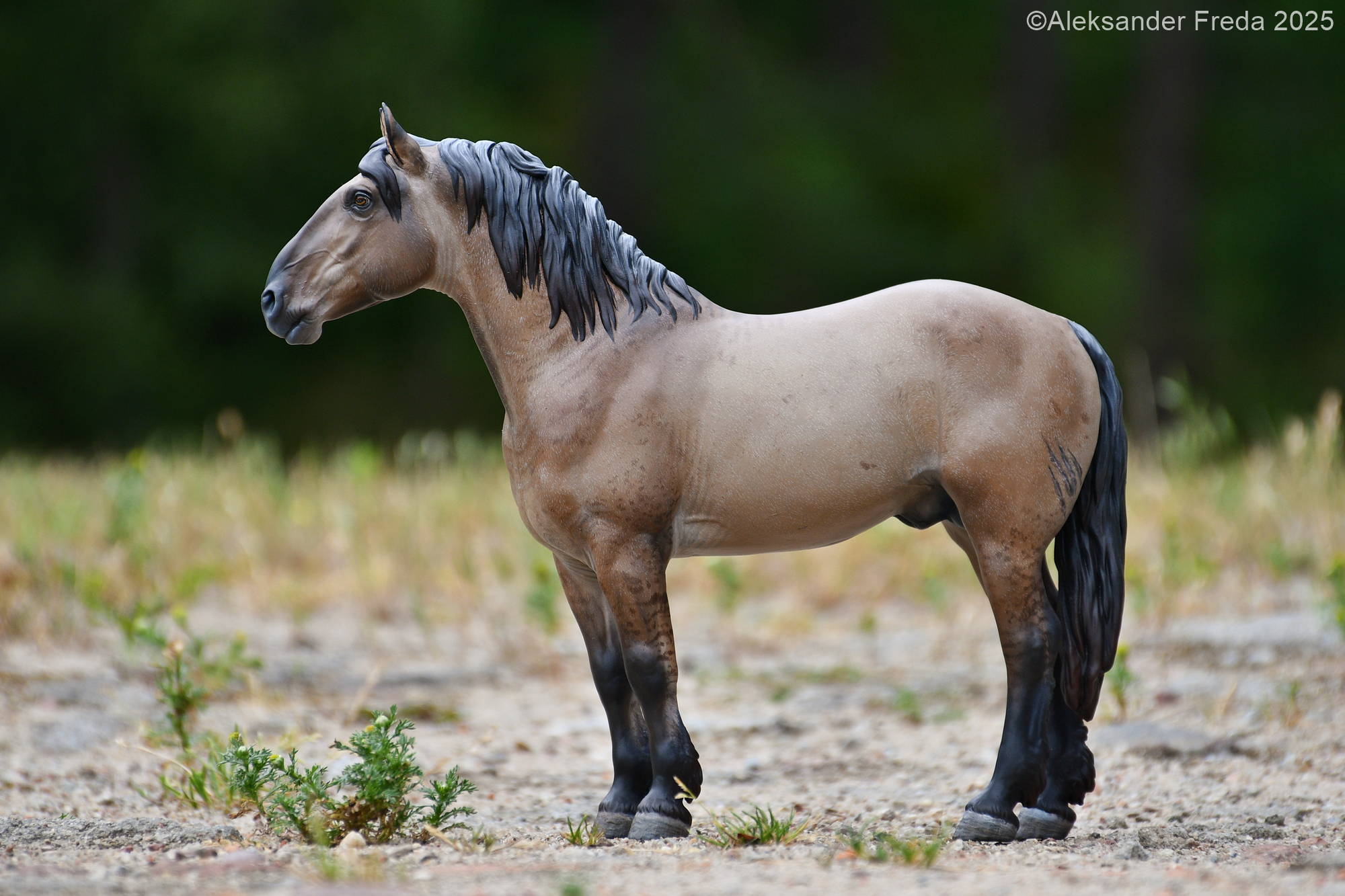 Breyer Adios custom to a tiger striped Mustang