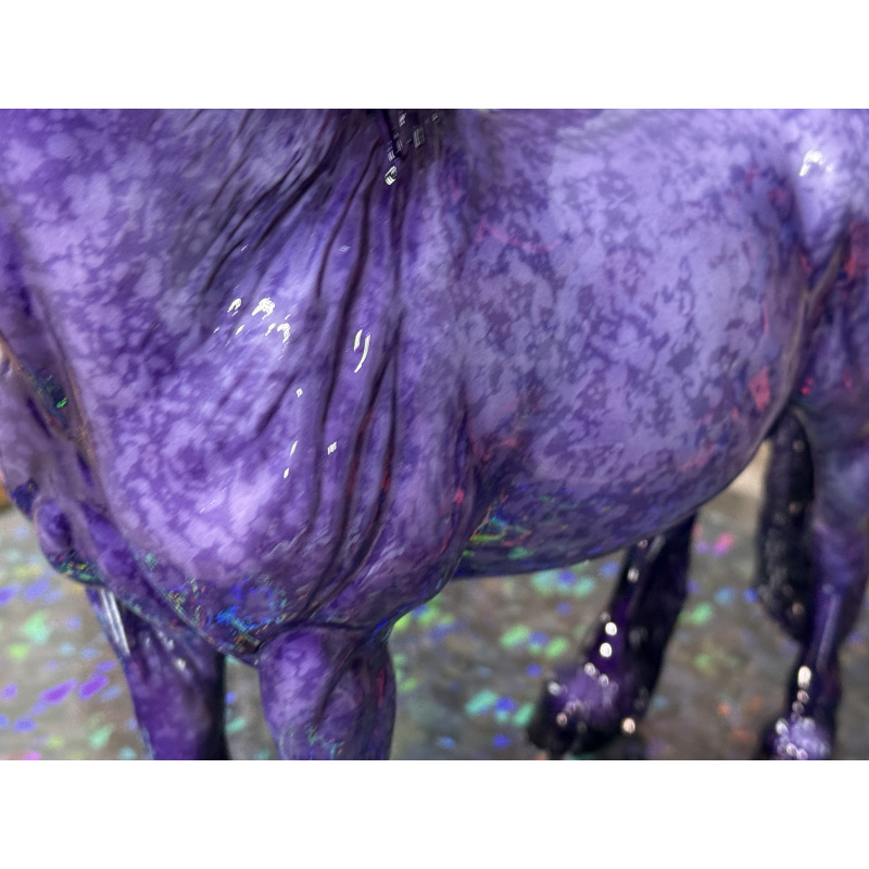 Breyer Custom Horse Traditional Georg Purple Resist Dapple Purple