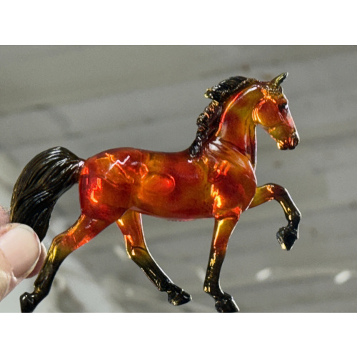 Breyer Custom Horse Stablemate Glossy Clearware Yellow Red Tortoise TWH Mold