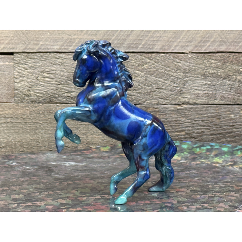 Breyer Custom Horse Stablemate Glossy Brio Multi Blues Marbled Ink