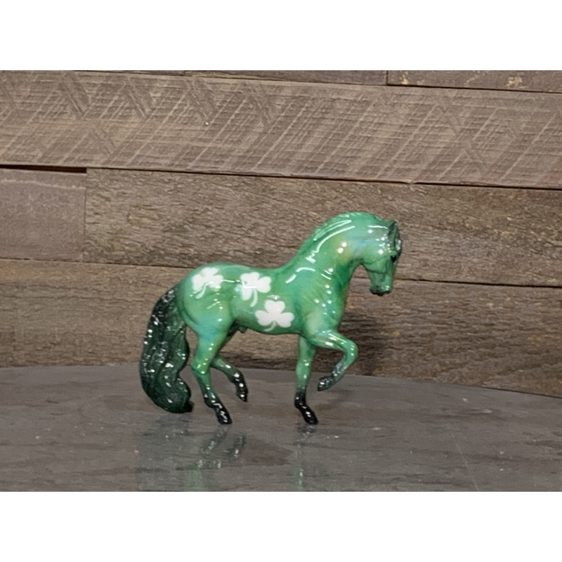 Breyer Custom Horse Stablemate Glossy Andalusian St Patties Day Mold Marbled