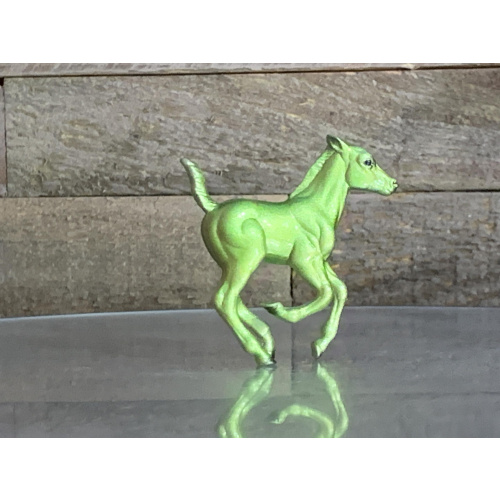 Breyer Custom Horse Cantering Foal Glossy Light Green Sparkly
