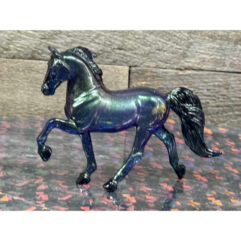 Breyer Custom Horse Stablemate Glossy Clearware Colorshift Blue Green TWH Mold