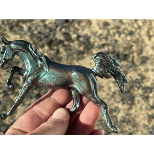 Breyer Custom Horse Stablemate Glossy Green Mesmerizing Galloping Arabian Stallion
