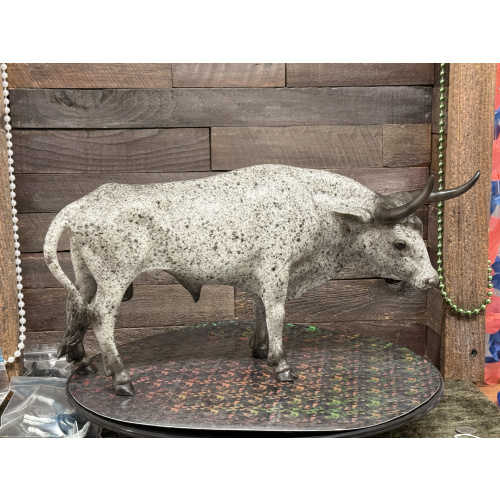Breyer Custom Horse Traditional Texas Longhorn Vintage Style Grey Roan Test Bull