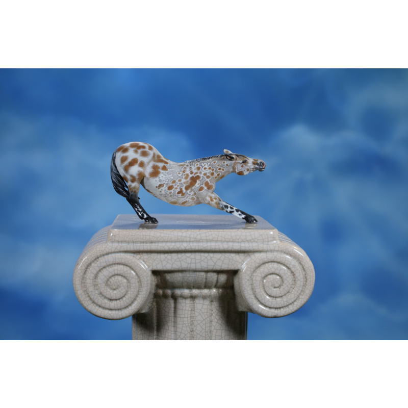 Peacock Bay Leopard Appaloosa Stretching Adorable Little Stablemate Scale Mare 3d Print