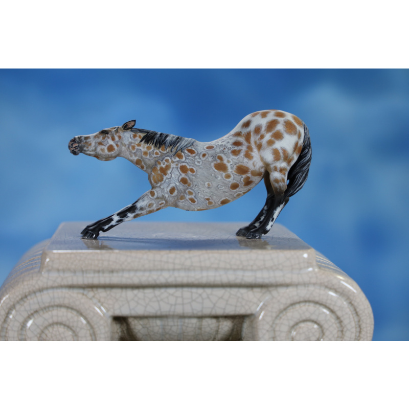 Peacock Bay Leopard Appaloosa Stretching Adorable Little Stablemate Scale Mare 3d Print