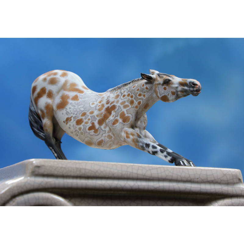 Peacock Bay Leopard Appaloosa Stretching Adorable Little Stablemate Scale Mare 3d Print