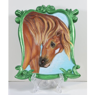 Gorgeous Chestnut with Shimmering Green Metallic Frame