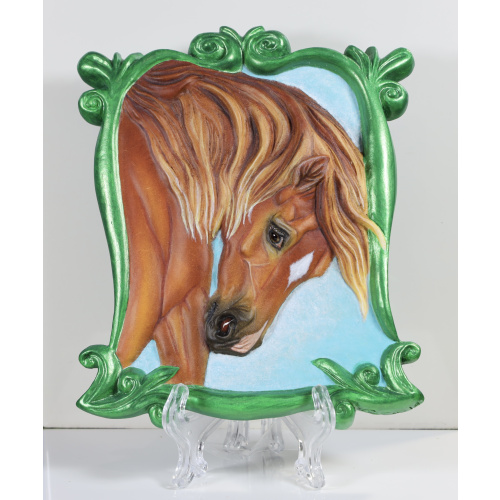 Gorgeous Chestnut with Shimmering Green Metallic Frame