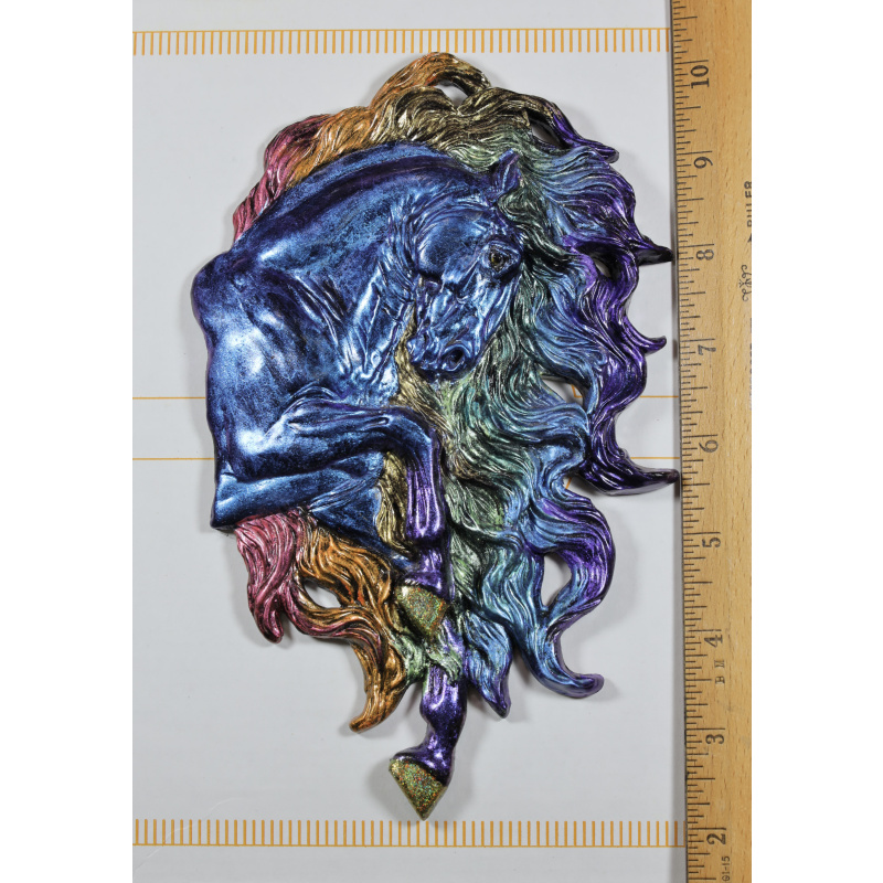 Metallic Rainbow Amadeus Resin Medallion sculpted by Rayvin Maddock