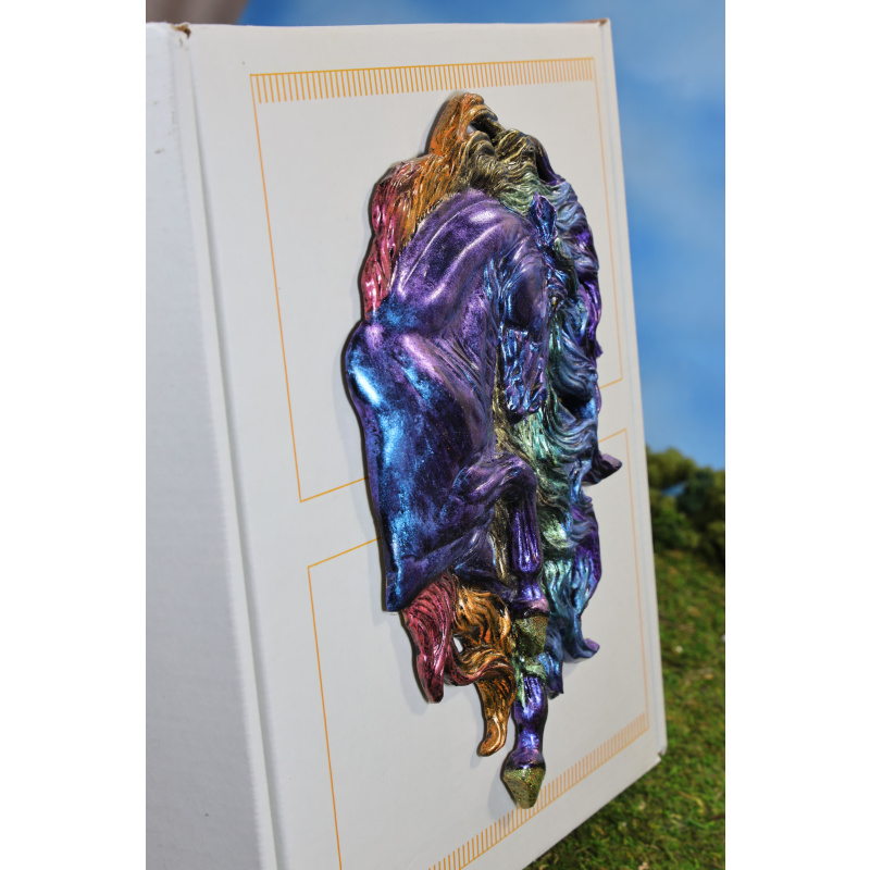Metallic Rainbow Amadeus Resin Medallion sculpted by Rayvin Maddock
