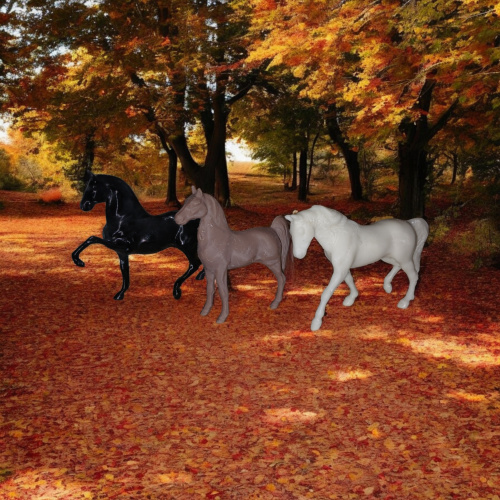 Hartland horse trio Gaited breeds blanks