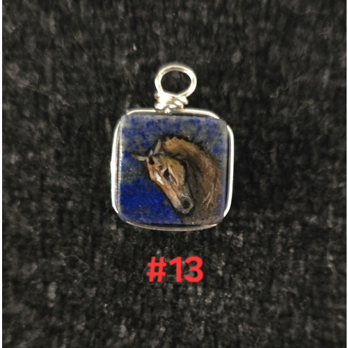 Hand Painted Semi Precious stone pendants