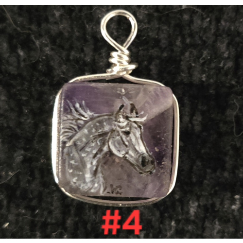 Hand Painted Semi Precious stone pendants