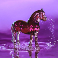 Hartland horse Mini high gloss purple Moose    free shipping