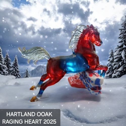 Hartland horse OOAK glossy Lippizan Raging Heart free shipping
