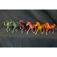 Lot of 6 Breyer Stablemate Chasing Rainbow Unicorns