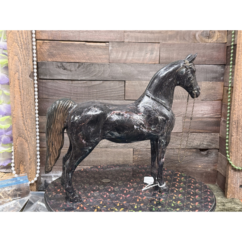 Unknown Stripped Horse Western Horse Knock Off Black Marbled Colors Plastic