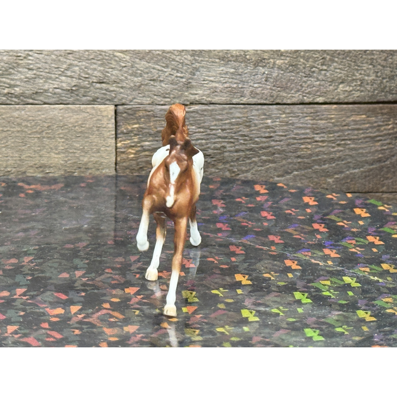 Breyer Custom Horse Stablemate Matte Vintage Style Chestnut Splatter Appaloosa Galloping Arabian Stallion