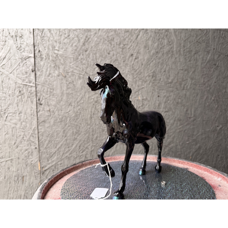 Breyer Custom Model Horse Fireheart Black With Mini Fireheart Colorshift Florentine