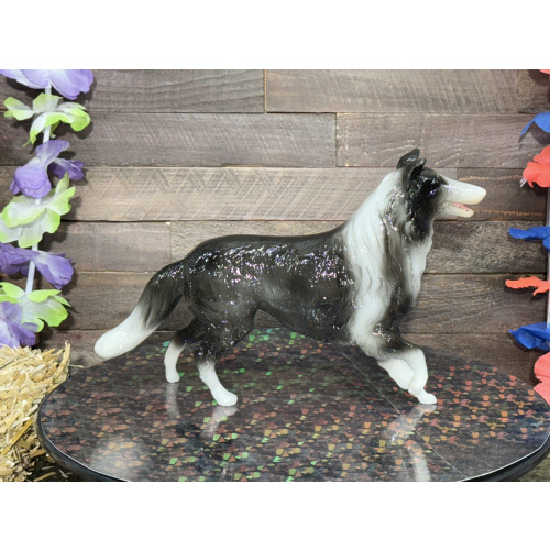 Breyer Custom Animal Traditional Glossy Smoke Black Lassie Dog