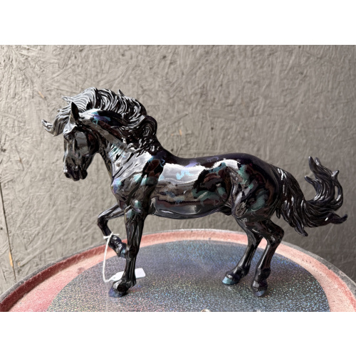 Breyer Custom Model Horse Fireheart Black With Mini Fireheart Colorshift Florentine
