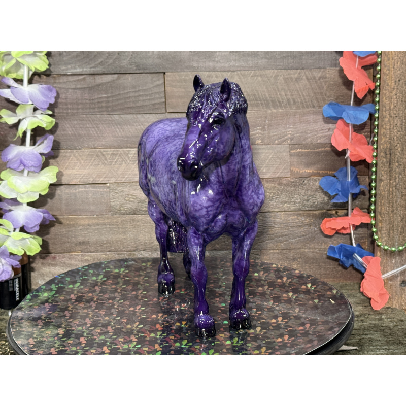 Breyer Custom Horse Traditional Georg Purple Resist Dapple Purple