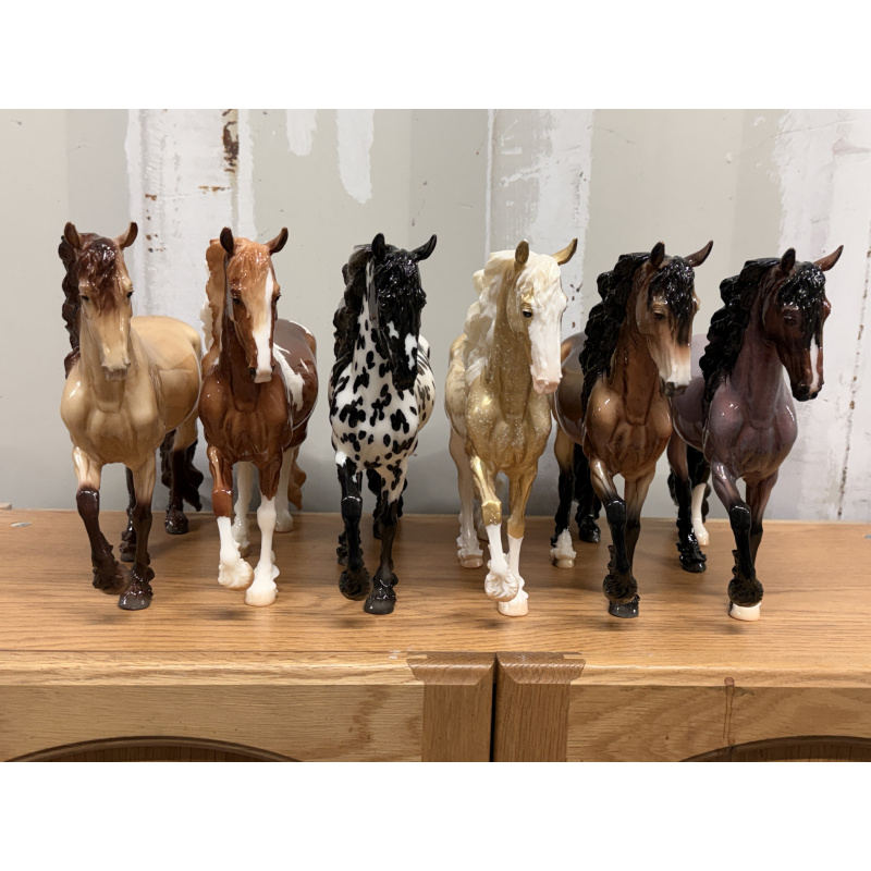 Breyer OF Model Horse BF Scandi Surprise GLOSSY Appy Bay Roan Gold Pinto Champagne