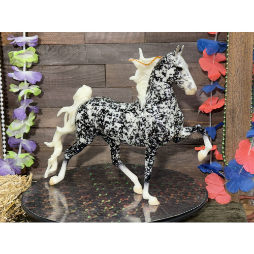 Breyer Custom Horse Traditional Hamilton Glossy Wild Dapple Black white Points