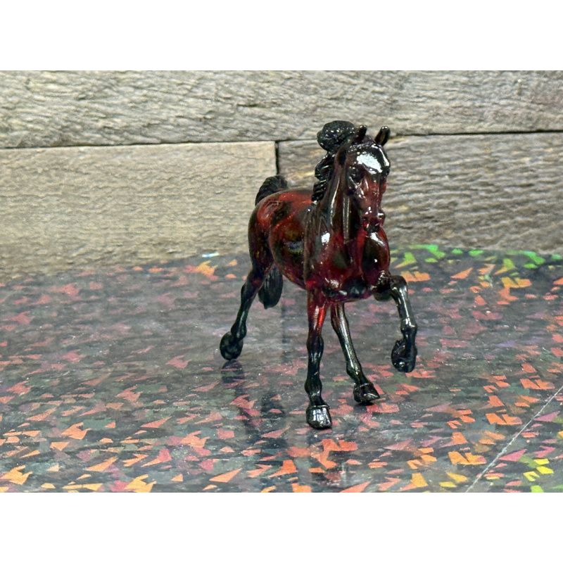 Breyer Custom Horse Stablemate Glossy Clearware Red Black Tortoise TWH Mold