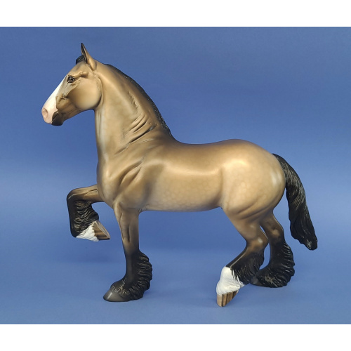 Stone Horses Trotting Drafter OOAK Buttonhook