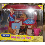 Breyer classic foal doll dog set new