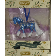 Breyer Christmas Holiday ornament Blue unicorn