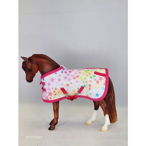 Sparkly Pastel Stars Stable Blanket  SB0358