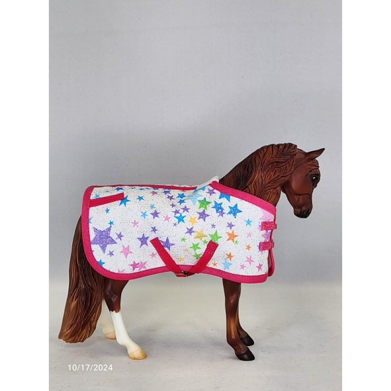 Sparkly Pastel Stars Stable Blanket  SB0358