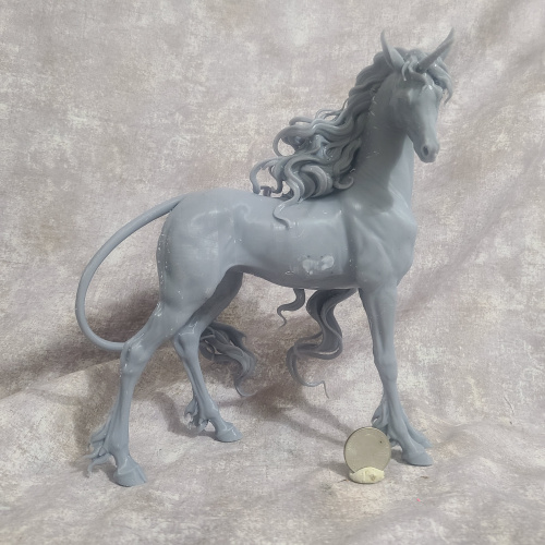 3D Printed Unicorn Mare Small Traditional Scale