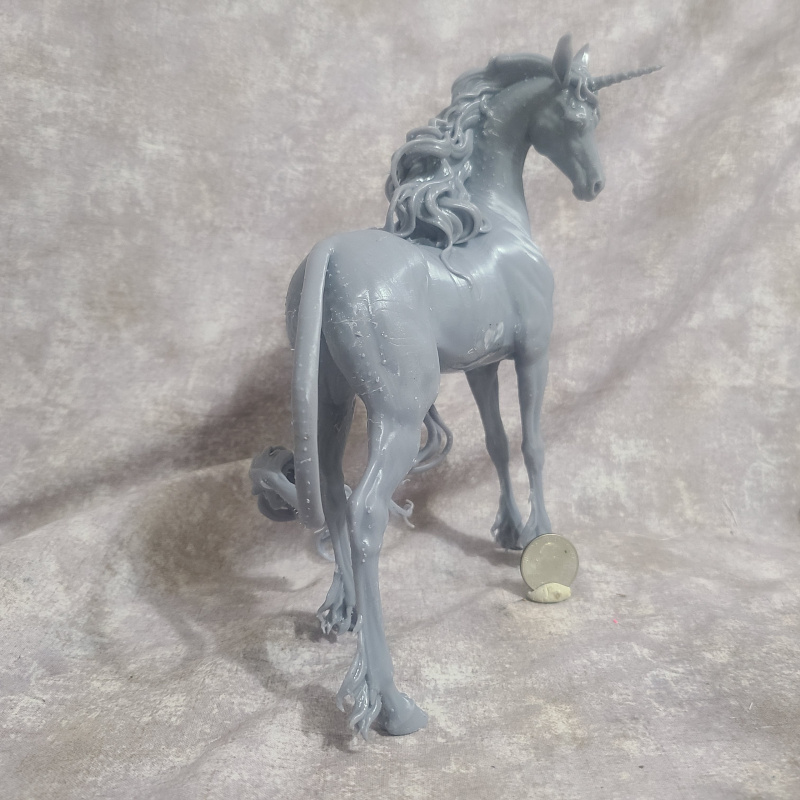 3D Printed Unicorn Mare Small Traditional Scale