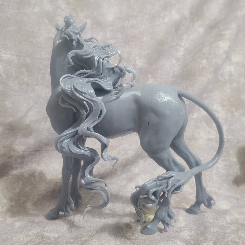 3D Printed Unicorn Mare Small Traditional Scale