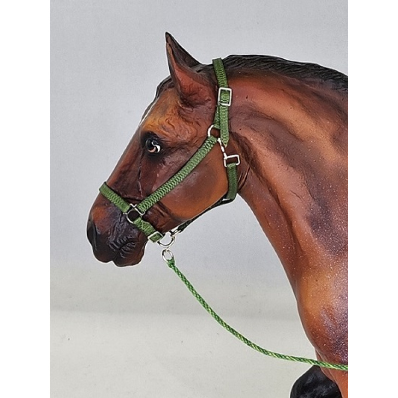 Nylon Halters of various sizes, features, and prices