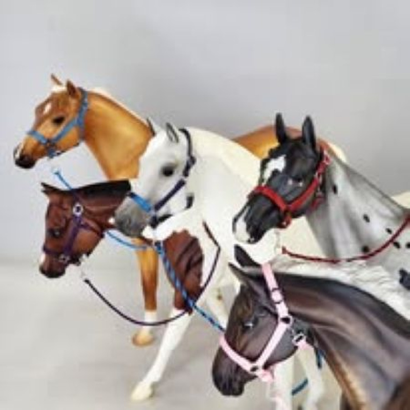 Leather Halters of various sizes, features, and prices