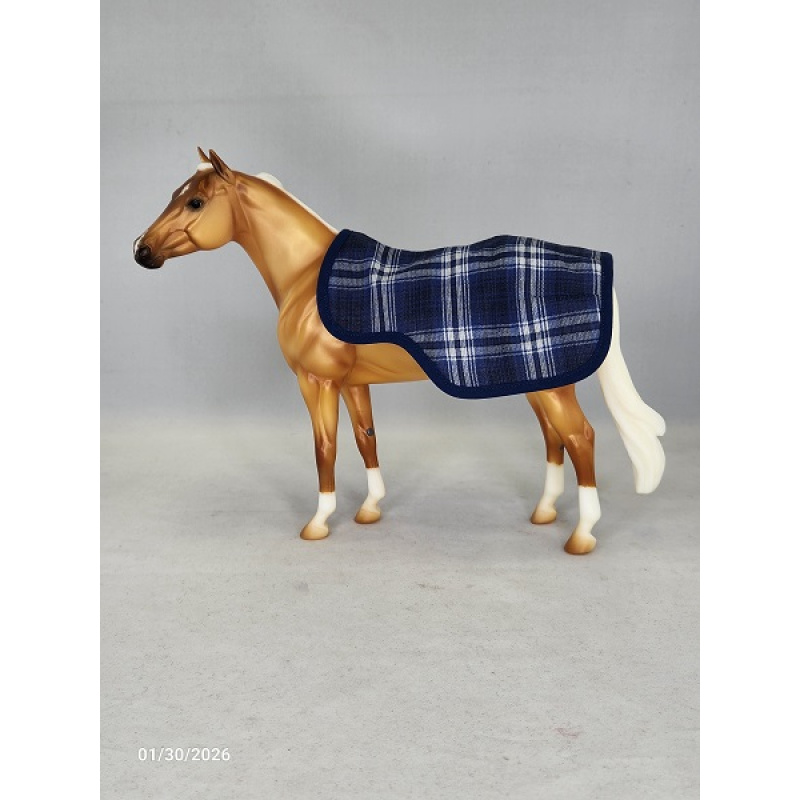 Navy Plaid Riding Blanket  RB002