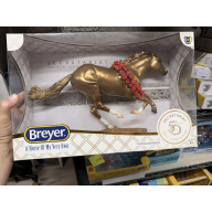 Breyer OF Model Horse Traditional Smart Jones Glossy Gold Charm Secretariat NIB