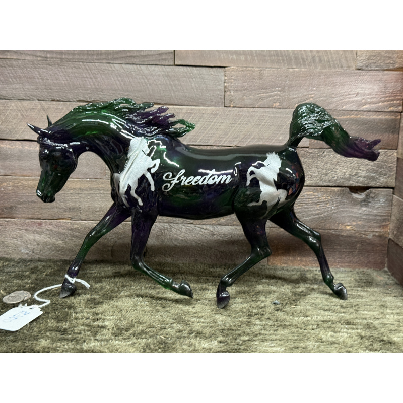 Breyer Custom Model Horse Weather Girl Clearware Purple Green Freedom