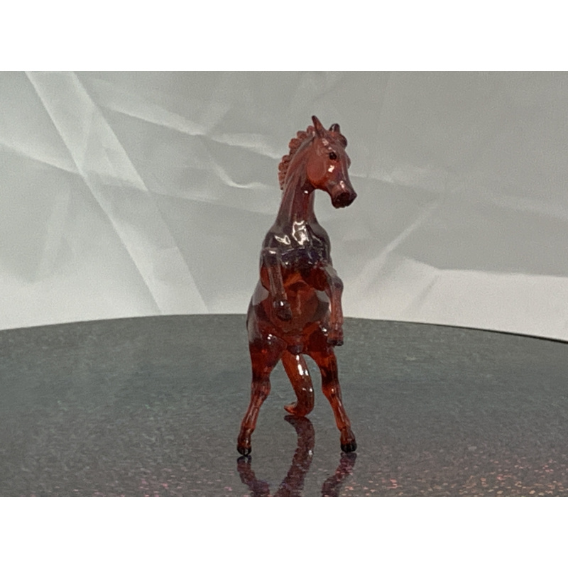 Breyer Custom Horse Rearing Arabian Glossy Clearware Holographic Red