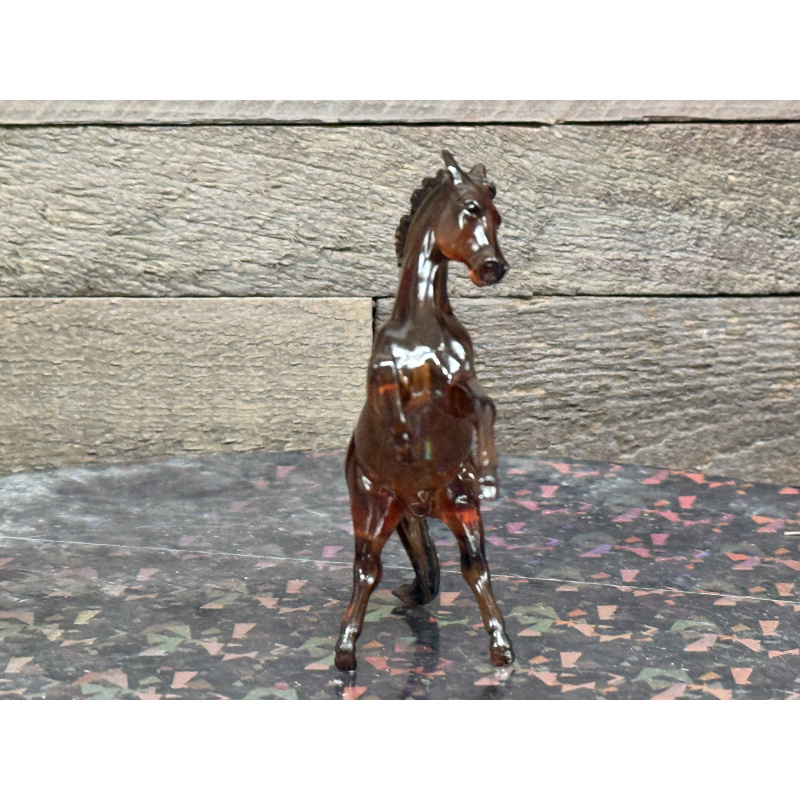 Breyer Custom Horse Stablemate Glossy Rearing Andalusian Chestnut Clearware