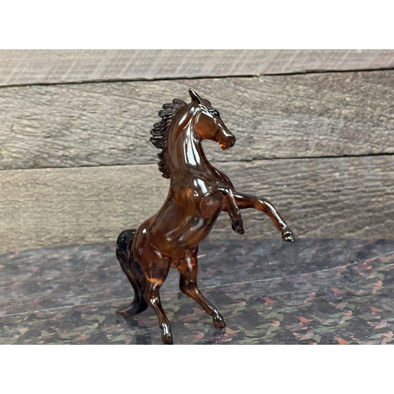 Breyer Custom Horse Stablemate Glossy Rearing Andalusian Chestnut Clearware