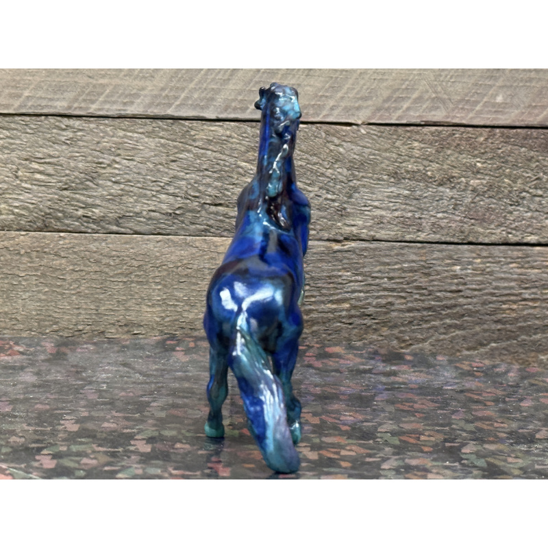 Breyer Custom Horse Stablemate Glossy Brio Multi Blues Marbled Ink