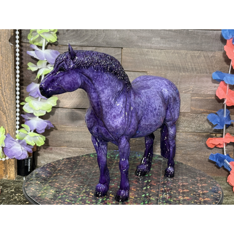 Breyer Custom Horse Traditional Georg Purple Resist Dapple Purple