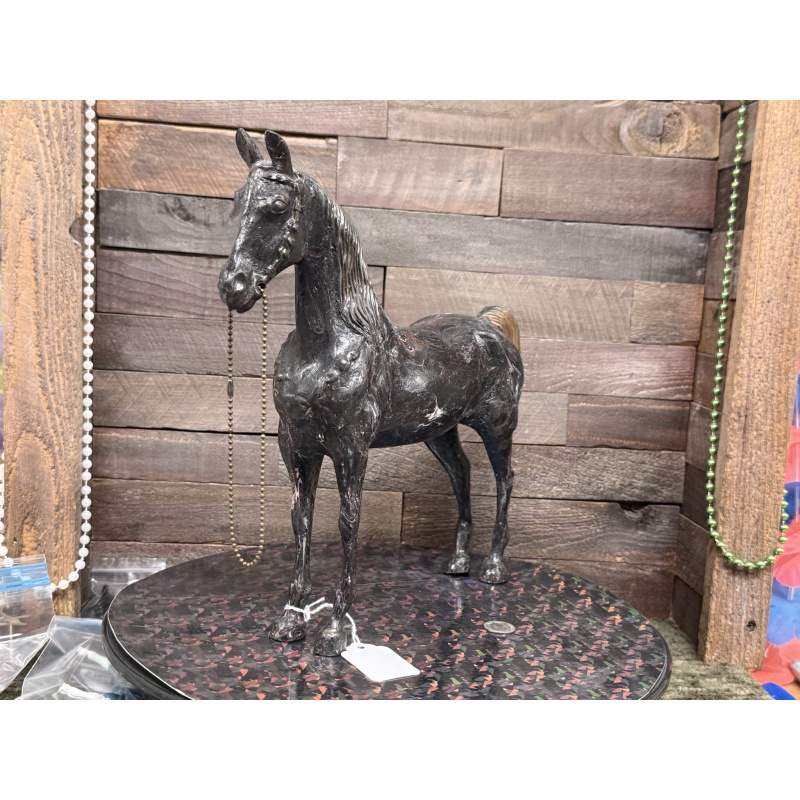 Unknown Stripped Horse Western Horse Knock Off Black Marbled Colors Plastic